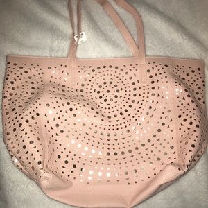 Pink Bag with Shiny Cutouts Design